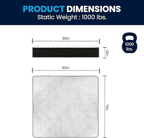 Miniatura 2 de Flash Furniture Dream - Colchón híbrido de enfriamiento de 12 pulgadas, espuma de alta densidad tamaño King y colchón de resortes ensacados en una
