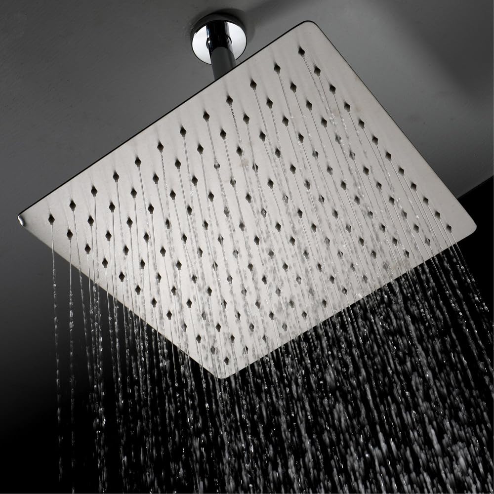 Rociador Ducha Efecto Lluvia, Alcachofa de Ducha de Acero Inoxidable con Filtro Antical 360°