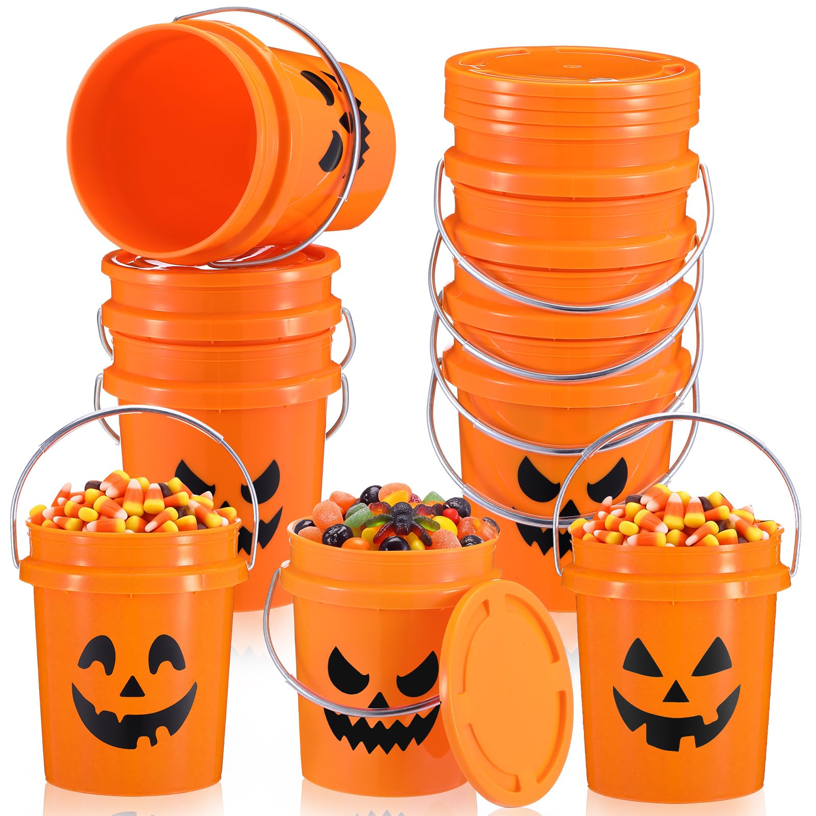Photo 1 of Hushee 12 Pcs Halloween Mini Plastic Buckets