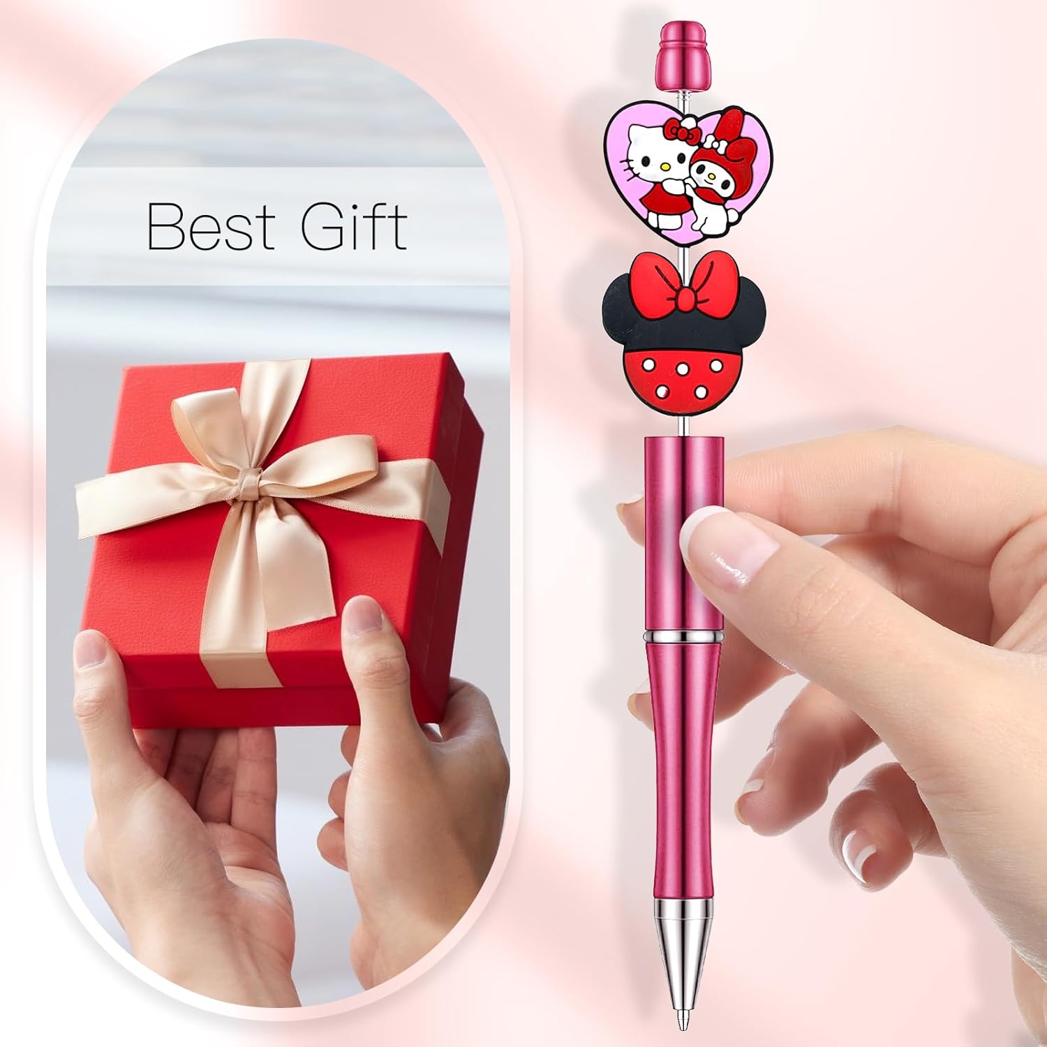 Garetheora 12Pcs Cute Cartoon Animal Focal Beads for DIY Pens, Keychain, Jewelry (Cartoon-B) - Image 6