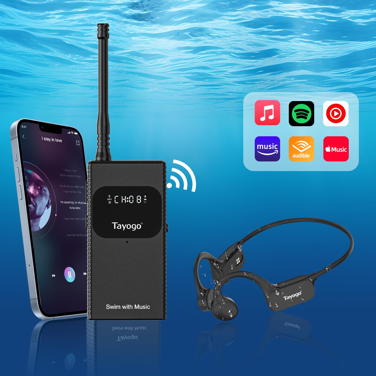 Tayogo Waterproof Headphones for Swimming Reviews - Dettaglio