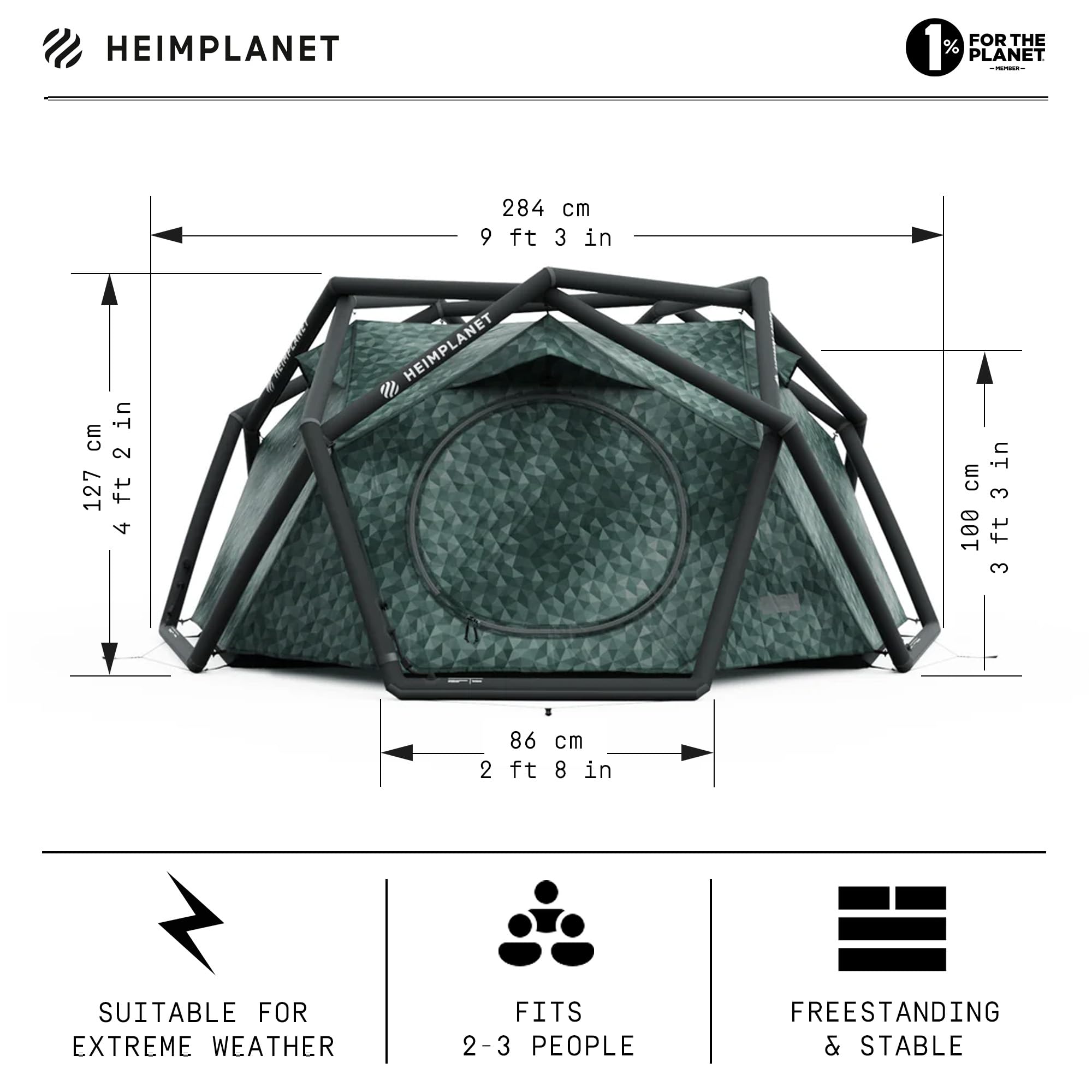 HEIMPLANET Original | 2022 The CAVE 2-3 Person Tent | Barraca