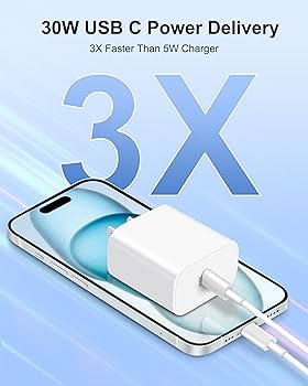 YEAHFUN 30W USB C Charger, 2-Pack Fast Charging Adapter