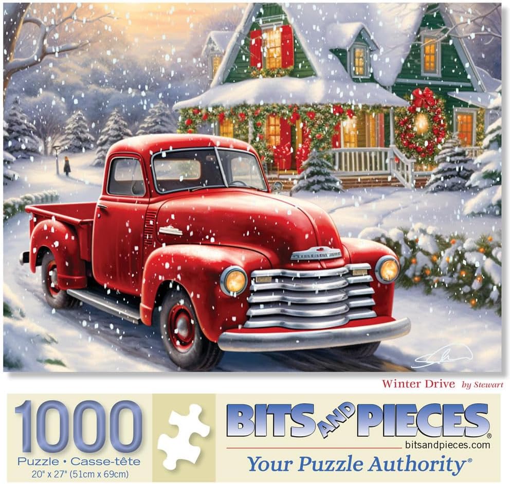 Bits and Pieces Jigsaw Puzzles for Adults 1000 Pieces - Winter Drive