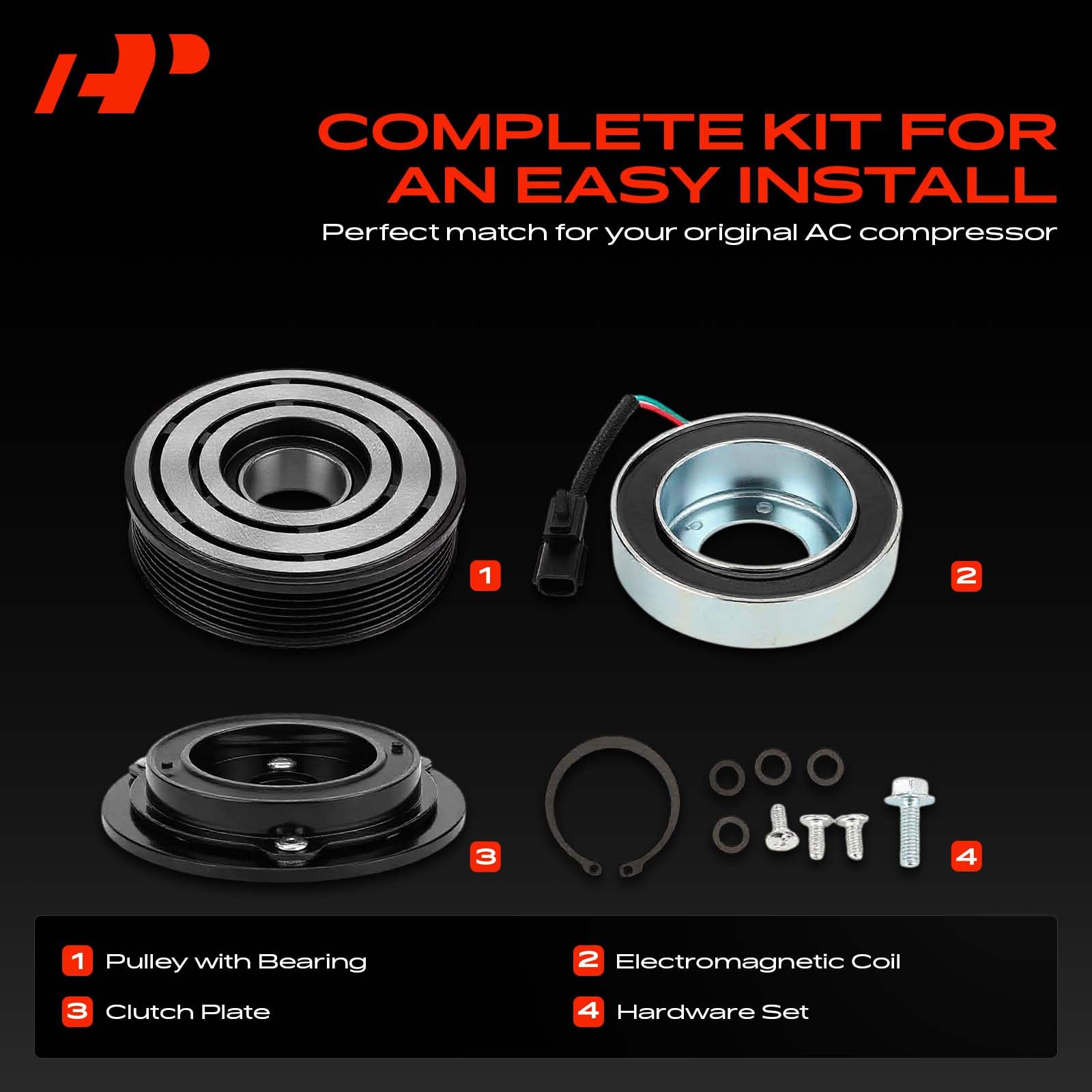 Amazon.com: A-Premium A/C Compressor Clutch Kit Compatible with