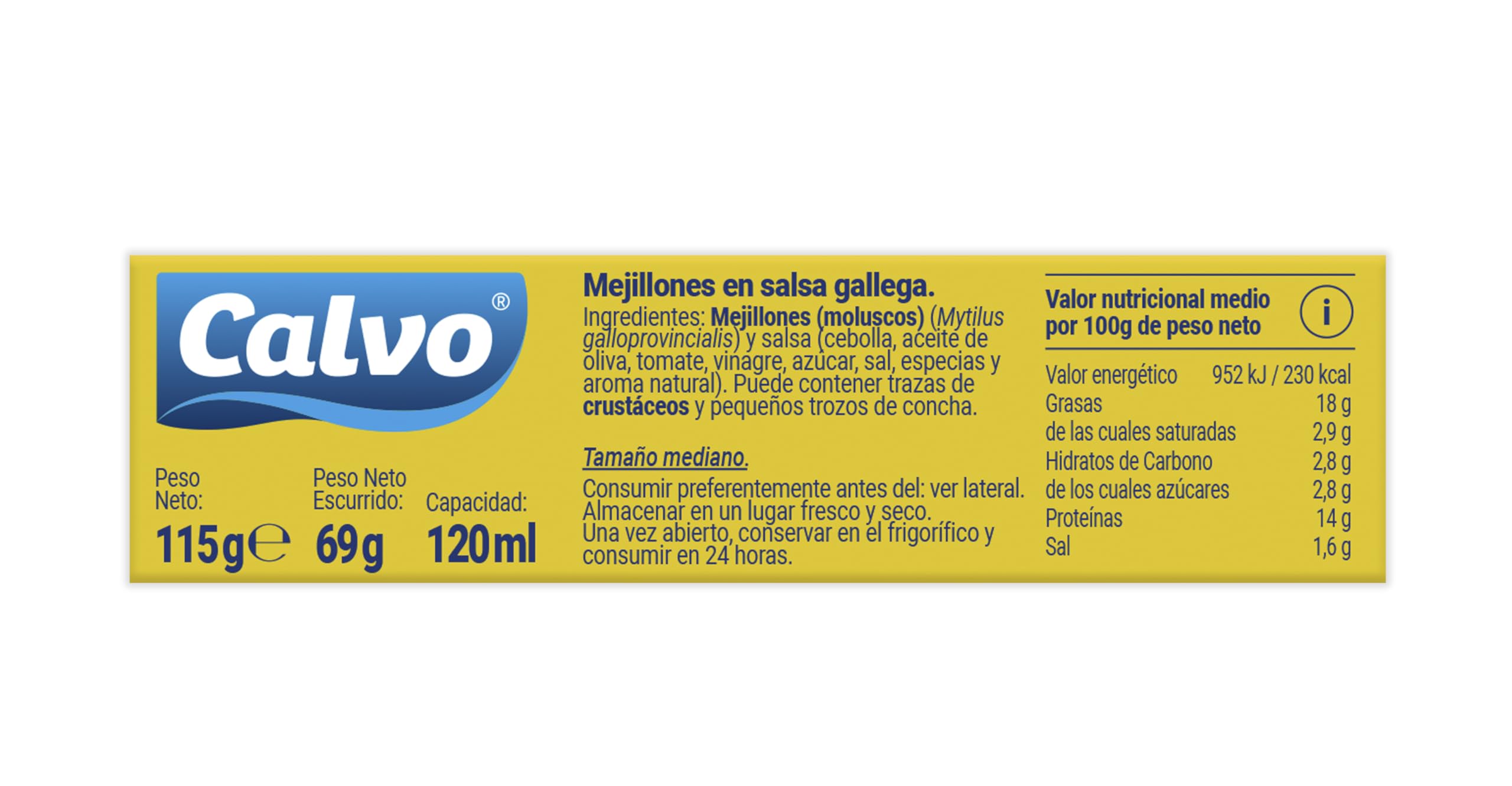 Luis Calvo Mejillones en salsa Gallega 8-12 piezas 125g