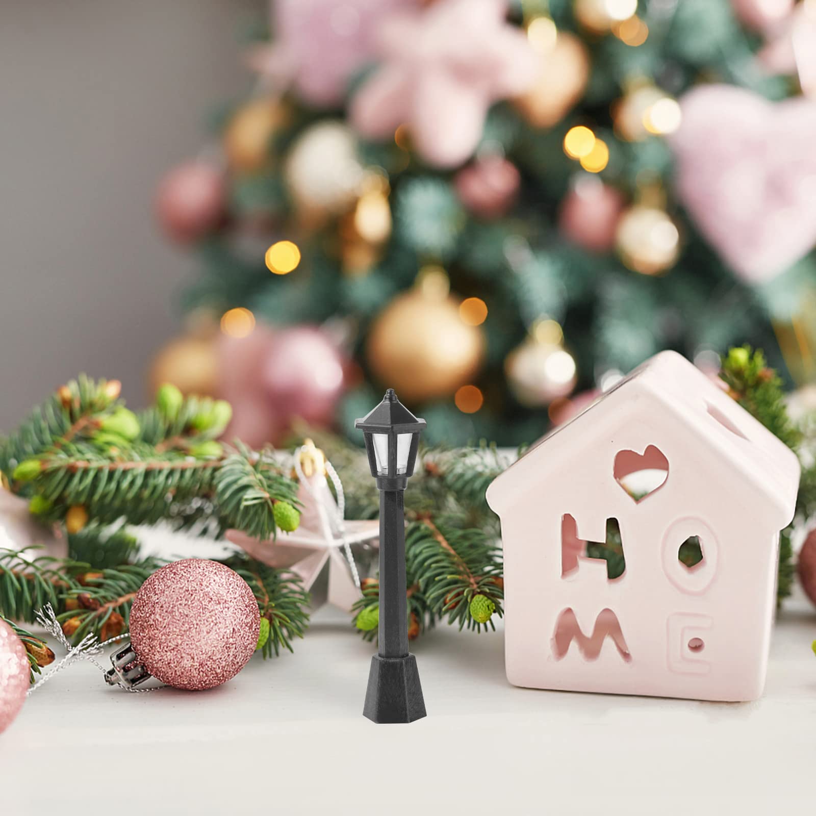 4 Mini Straßenlaternen Für Diorama - Weihnachtsdekoration 1:12