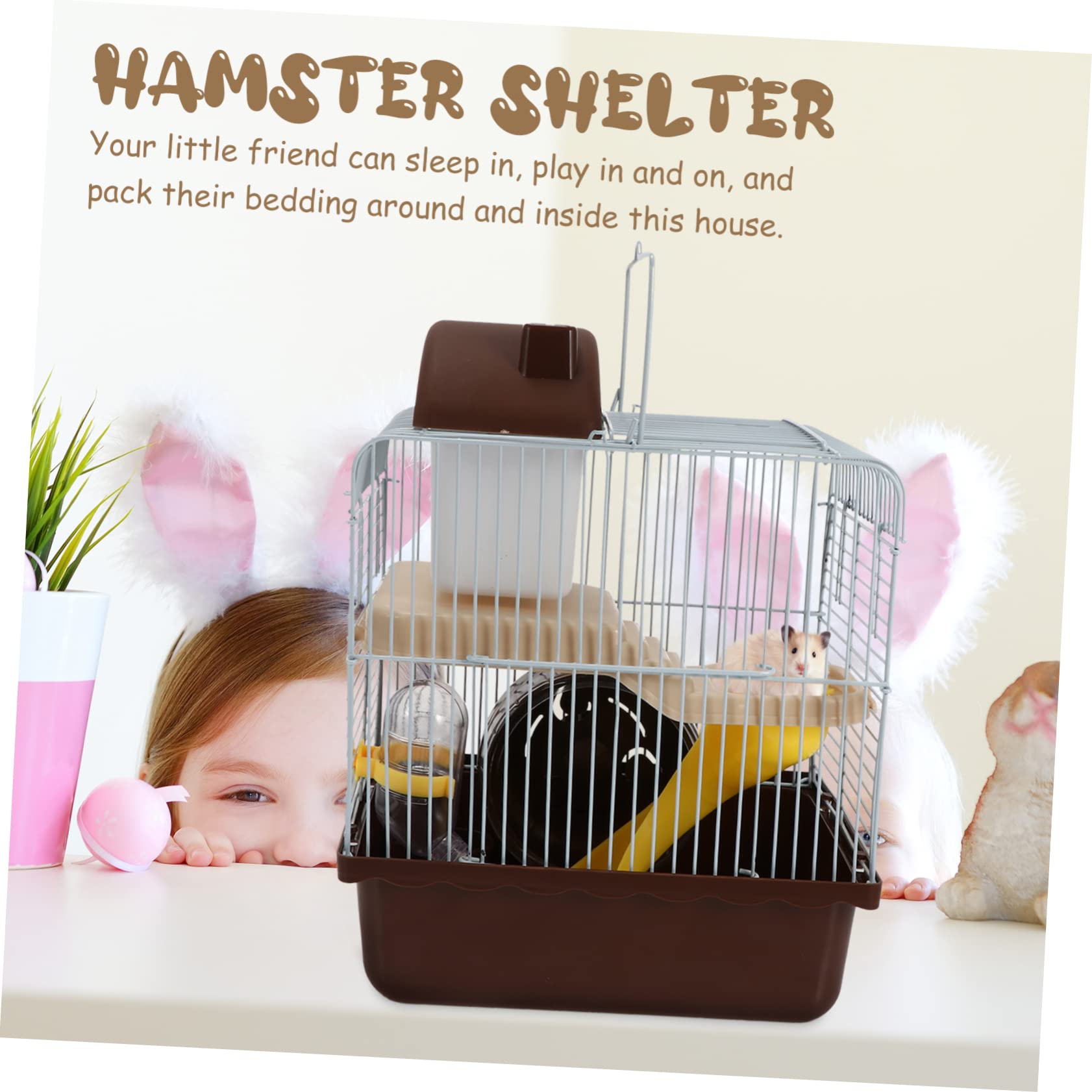 DOITOOL Jaula para Hámster Doble Capa Casa para Mascotas Pequeñas Color a Elegir