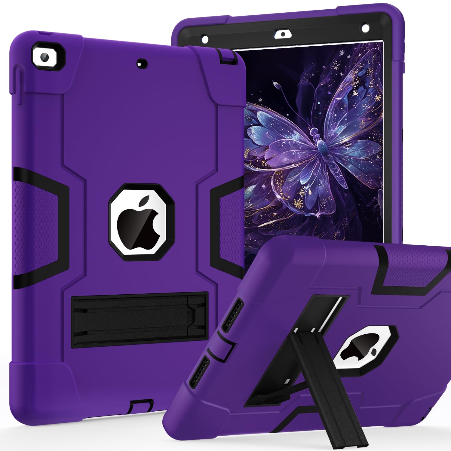 Cantis Case for ipad 9th Generation/ 8th Generation/ 7th Generation, Slim Heavy Duty Shockproof Rugged Protective Case with Built-in Stand for iPad