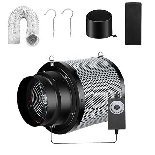 MELONFARM Air Filtration Kit 6", Built-in 14cm Fan Low Nois Carbon Filter with 12-Speed Controller, 8' Ducting, Cooling & Ventilation System for Grow Tents, Indoor Gardening, Hydroponics - Amazon product rated Grade A