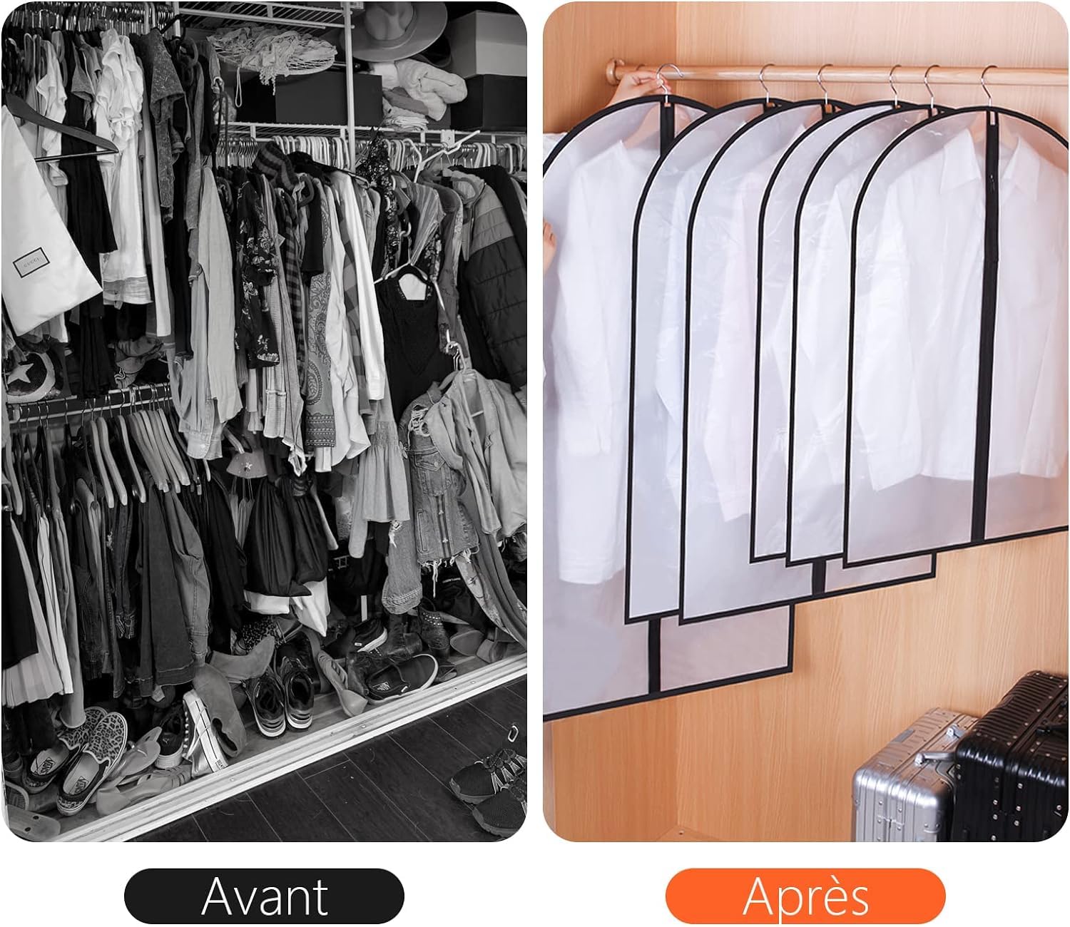 20 Housses Vêtements GOYADA - Anti-Poussière 60x80cm