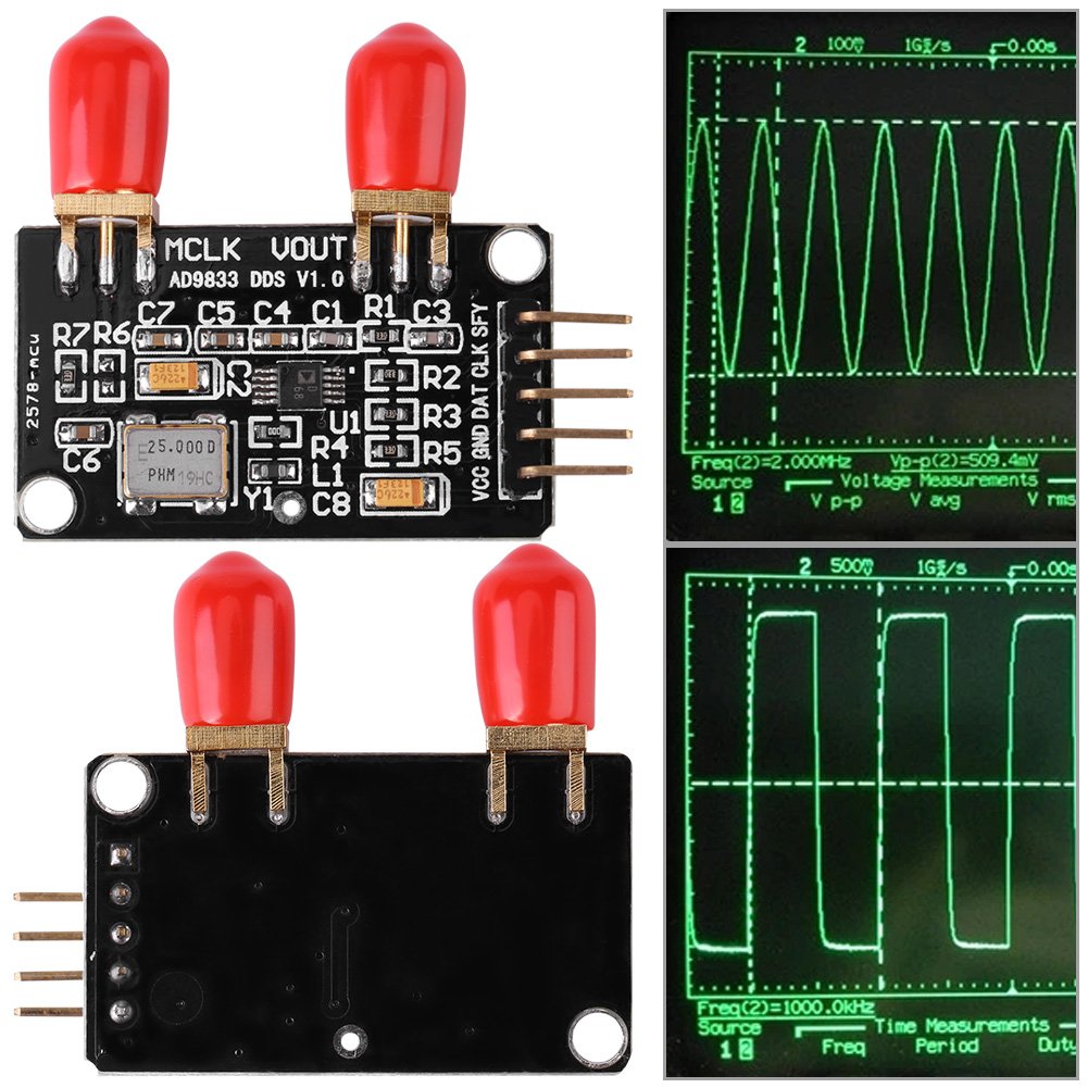 Modulo Generatore di Segnale DDS AD9833 0-12,5 MHz Onda Quadra Triangolare Sinusoidale 2,3-5,5 V per Elettronica Sperimentale