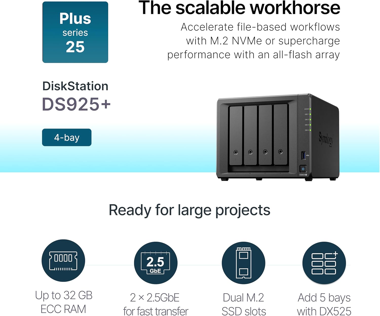 Synology 4-Bay DiskStation DS925+ (Diskless)