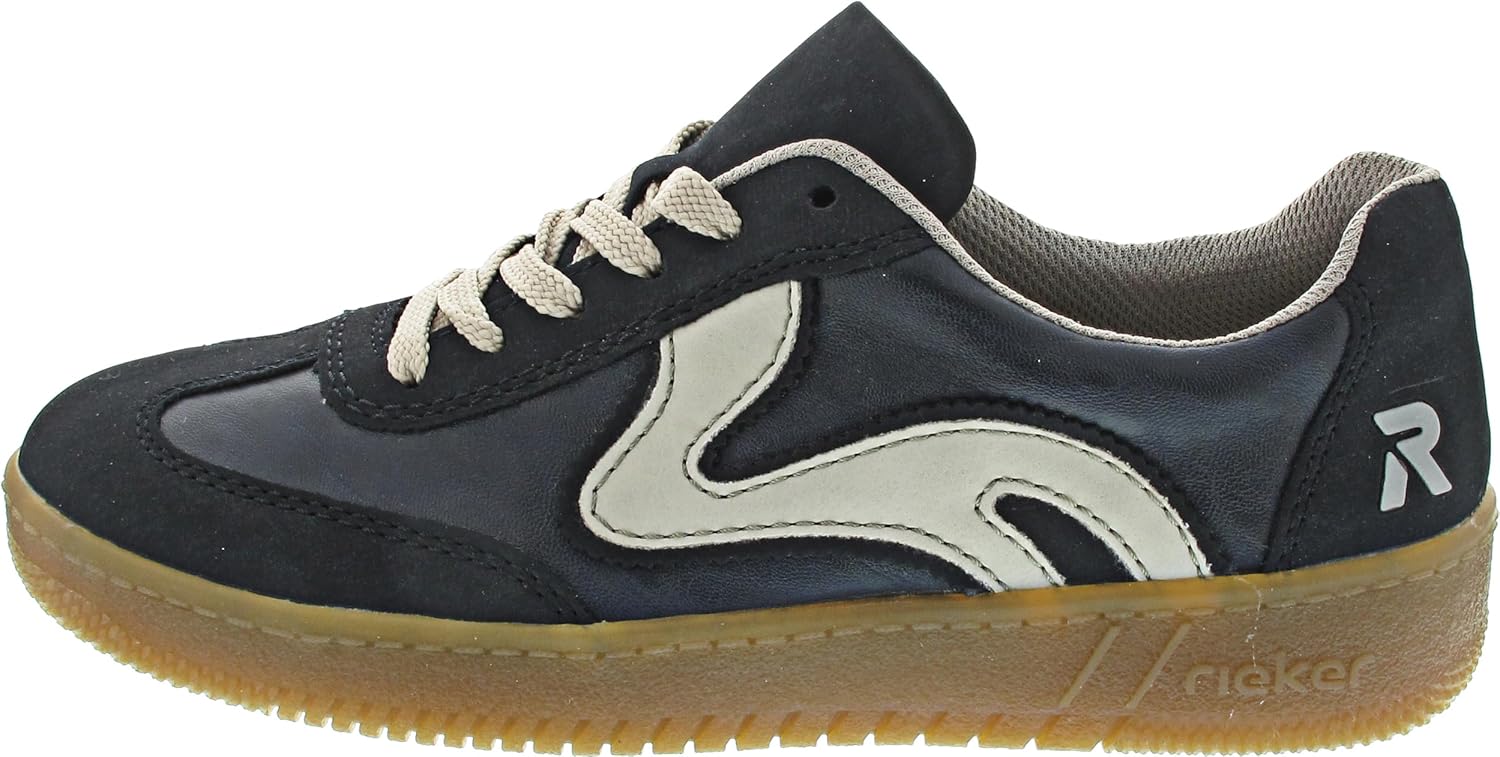 Rieker M5512Low Sneakers voor dames, Groen, 42 EU