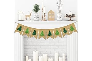 Whaline Burlap Christmas Tree Garland