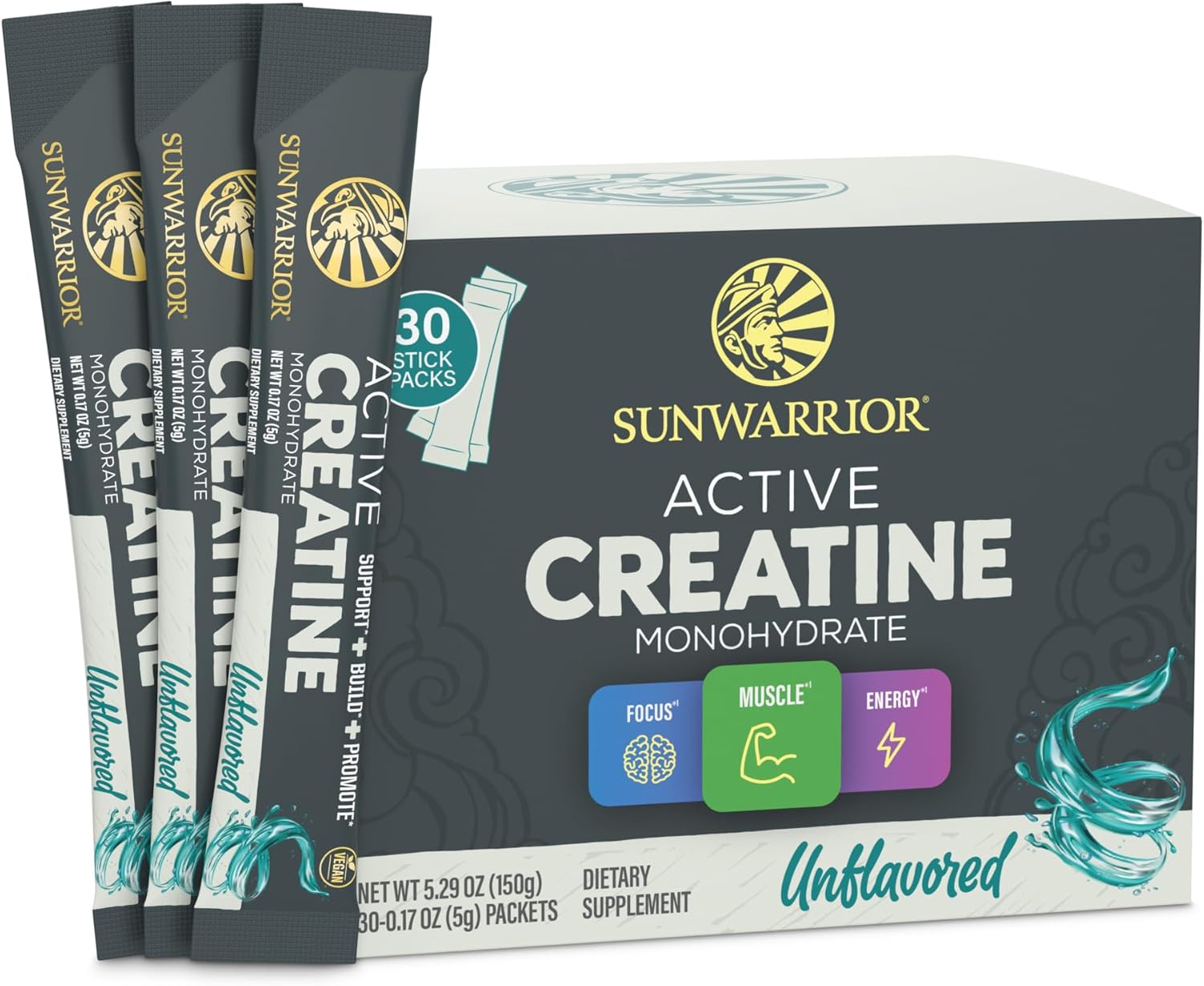 Creatine Monohydrate Powder Micronized PreWorkout Recovery Supplement | Support Muscle Building Strength Training Cognition | Vegan & Keto Friendly Easily Mixes Pop Box 30 Servings, Unflavored 5g each