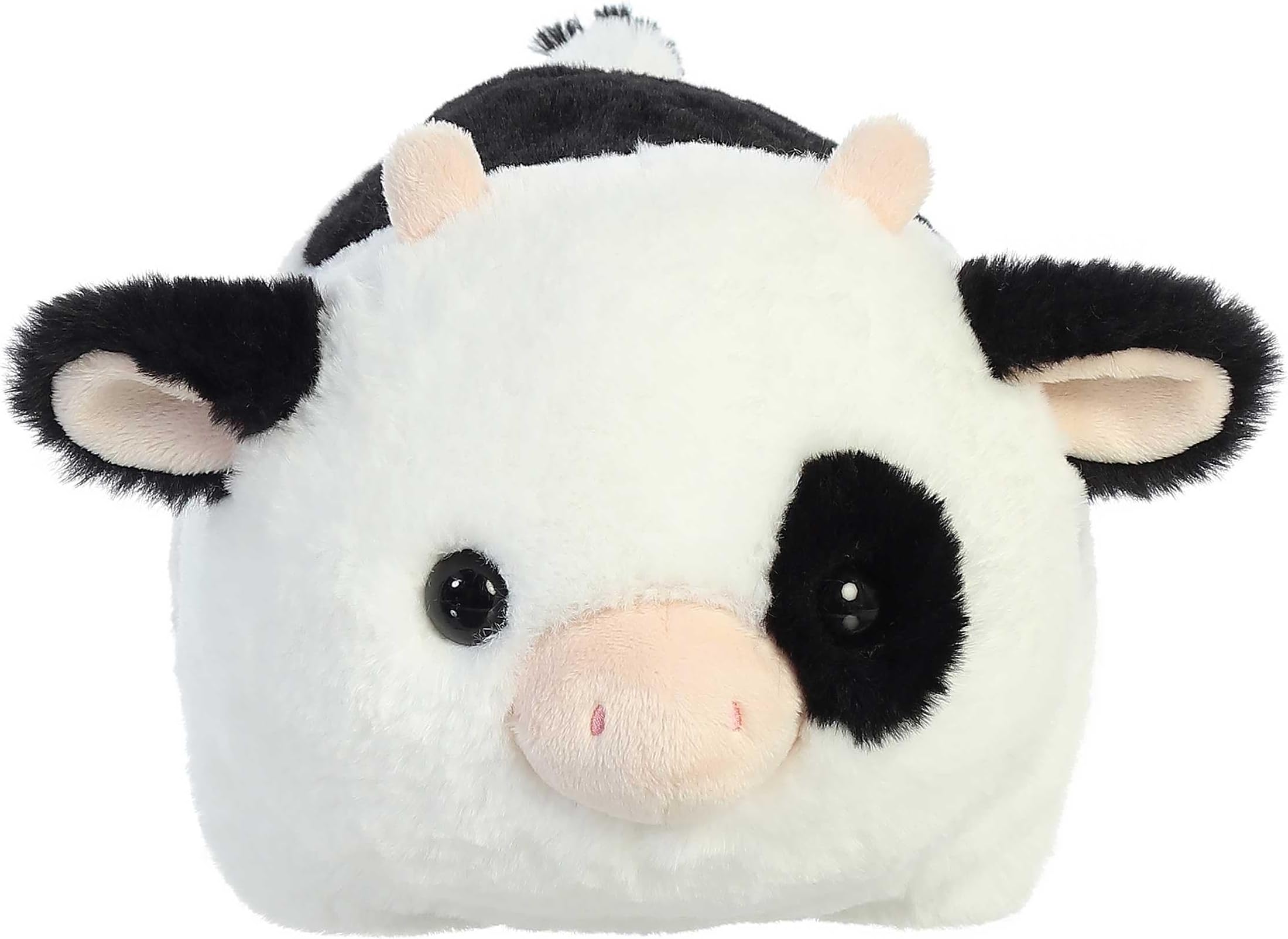 Adorable Spudsters™ Tutie Cow Stuffed Animal - Round Shape Makes for Comforting Cuddles - Perfect for Kids All Ages and Animal Loving Adults - White 10 Inches