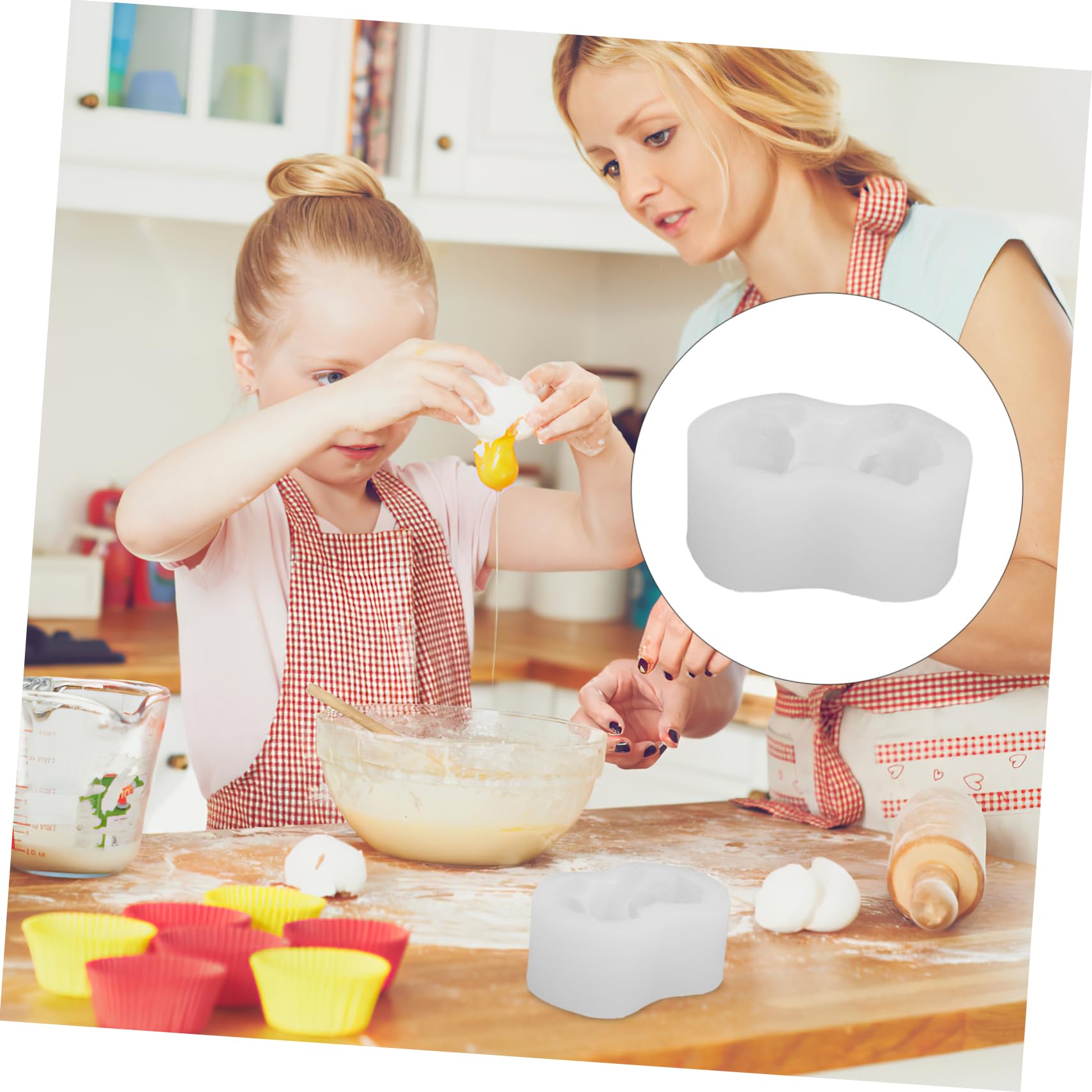 Moule à Pâtisserie en Silicone 3d Bulldog pour Mousse et Biscuits | Blanc, Résistant à Haute Température, Nettoyage Facile, pour Fête et Cuisson, Adapté aux Garçon et Filles