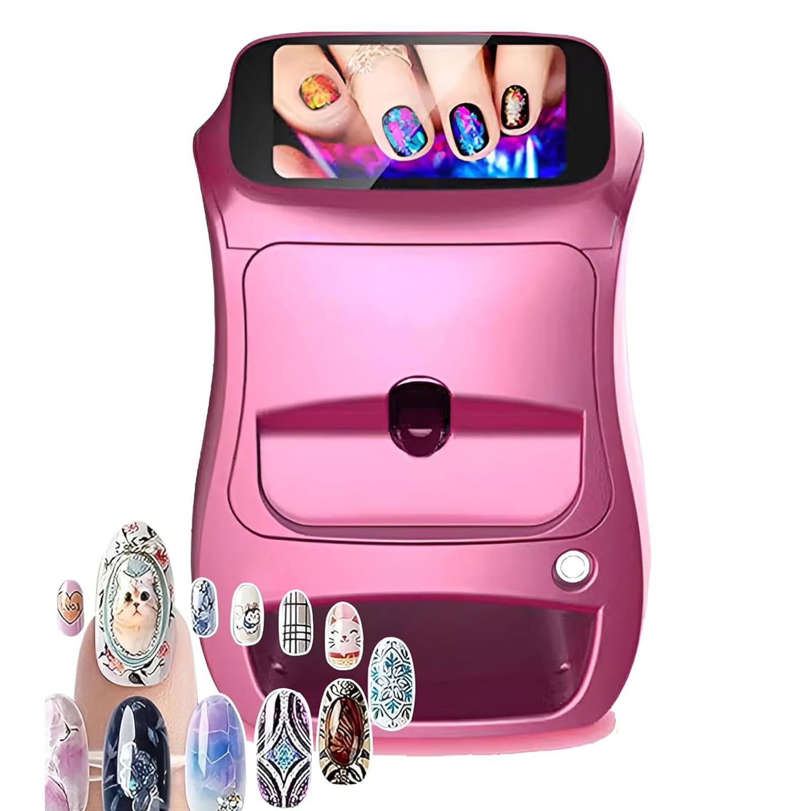 Stampante 3D per nail art, macchina automatica intelligente per unghie con touch screen, controllo app 10 s, per salone domestico