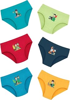 BODYCARE Ben 10 Printed Boy's Brief Pack of 6 (Color & Print May Vary) Price In India