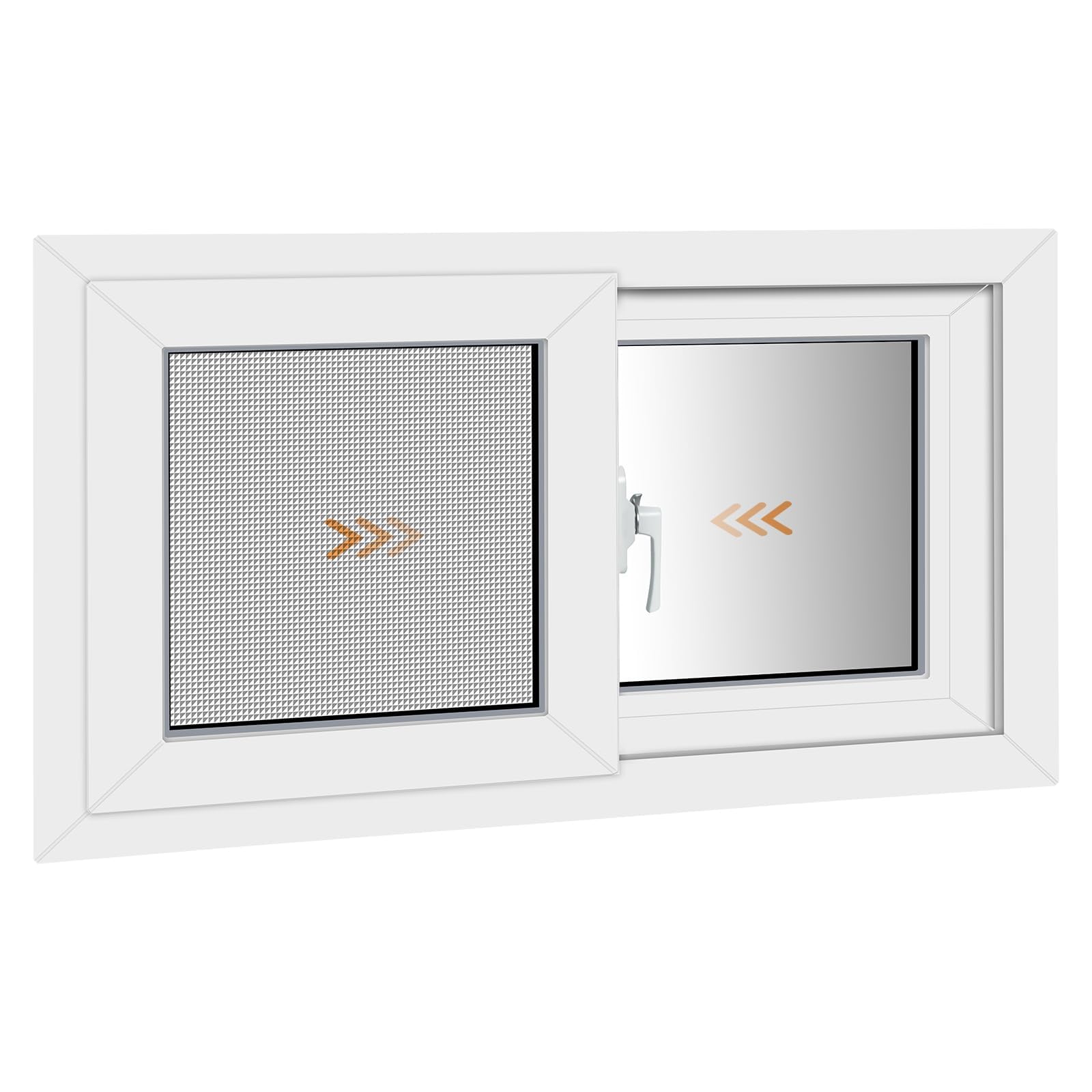 32x18 Vinyl Basement Sliding Window with Removable Flange