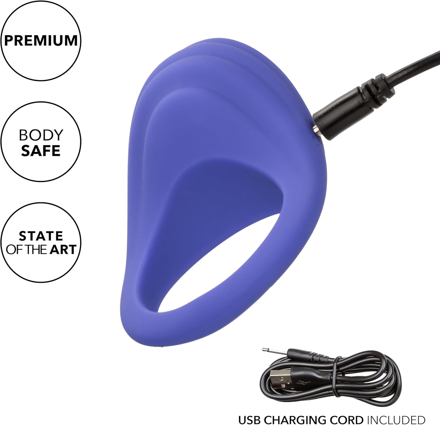 CalExotics Connect Couples Ring, Vibrating Cock Ring for Men, 9 Modes Rechargeable Vibrator Controlled by App - SE-0001-00-3