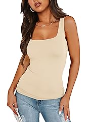 C Double Layer Tank Tops Apricot