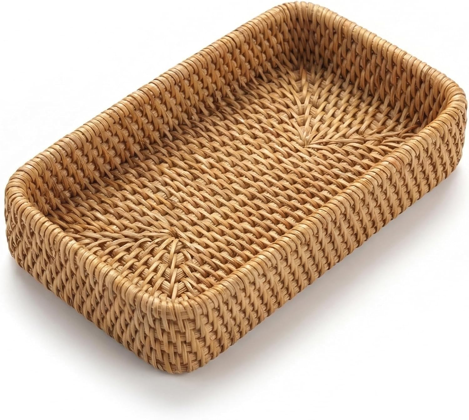 8.3"x4.3" Wicker Tray, Trinket Tray, Perfume Tray, Key Tray, Catchall Tray