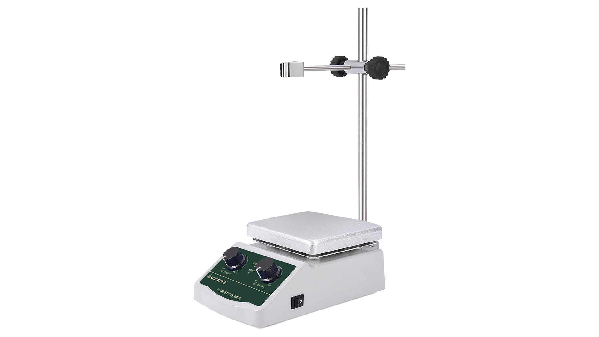 Image of LHS-2 Magnetic Stirrer Hot Plate, 300C /572F, 2000RPM, 2L | Plate surface temp max 300C, 1 stir bar included, support stand, non-digital mixer, for lab heating & mixing