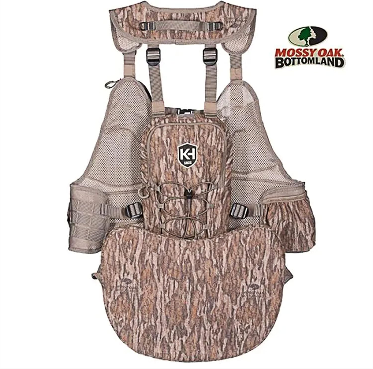 Knight & Hale Run-N-Gun 200-BL Turkey Vest - Mossy Oak Bottomland, One Size (KHT0095)