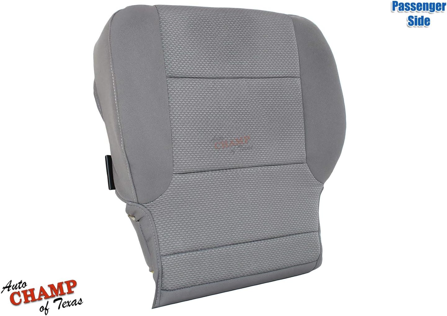 Passenger-Side Bottom Cloth Seat Cover Compatible with 2014-2019 GMC Sierra 1500, 2500, 3500 SLE, SLT, h D, Z71 - Gray