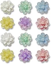 12 Pcs 3D Flower Fridge Magnets Strong Refrigerator Magnets, Cute Magnet Colorful Flower Decorative Magnets for Fridge Locker Whiteboard Decor Dishwasher