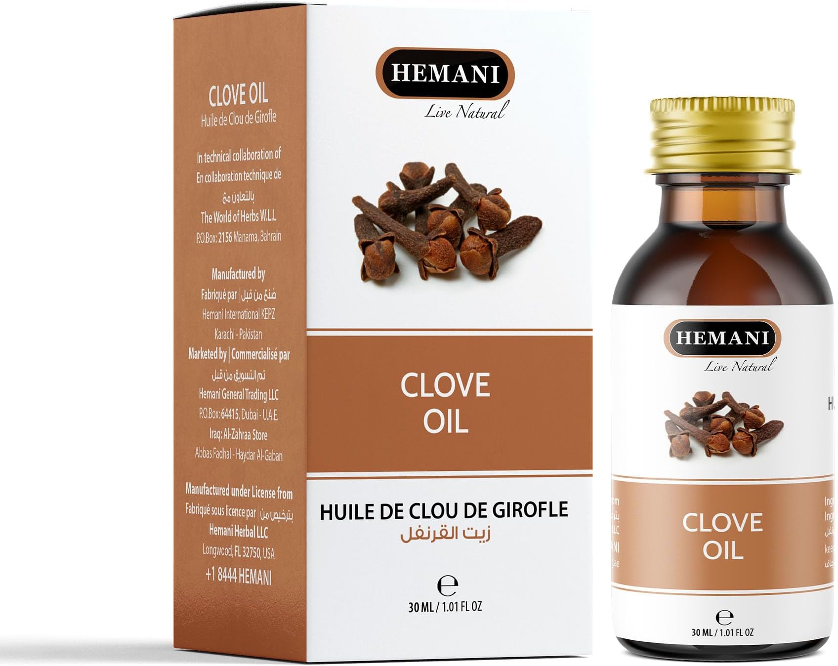 Hemani Clove Oil-30 Ml,Relieves Dental Pain, Sore Gums And Mouth Ulcers, Stimulates Blood Circulation