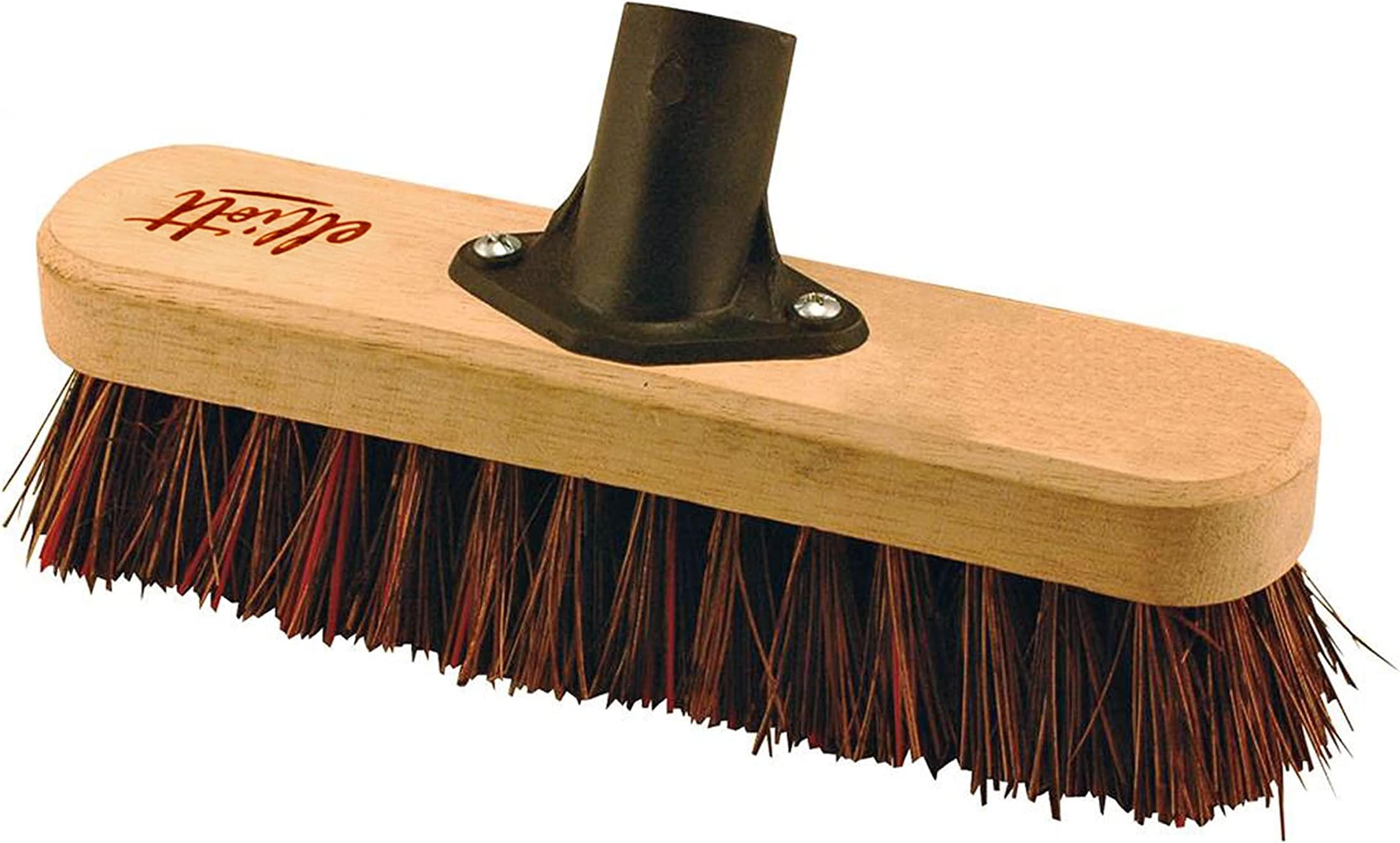 Deck Scrubbing Broom Head with Natural Union Fibre, Beige, 22cm wide