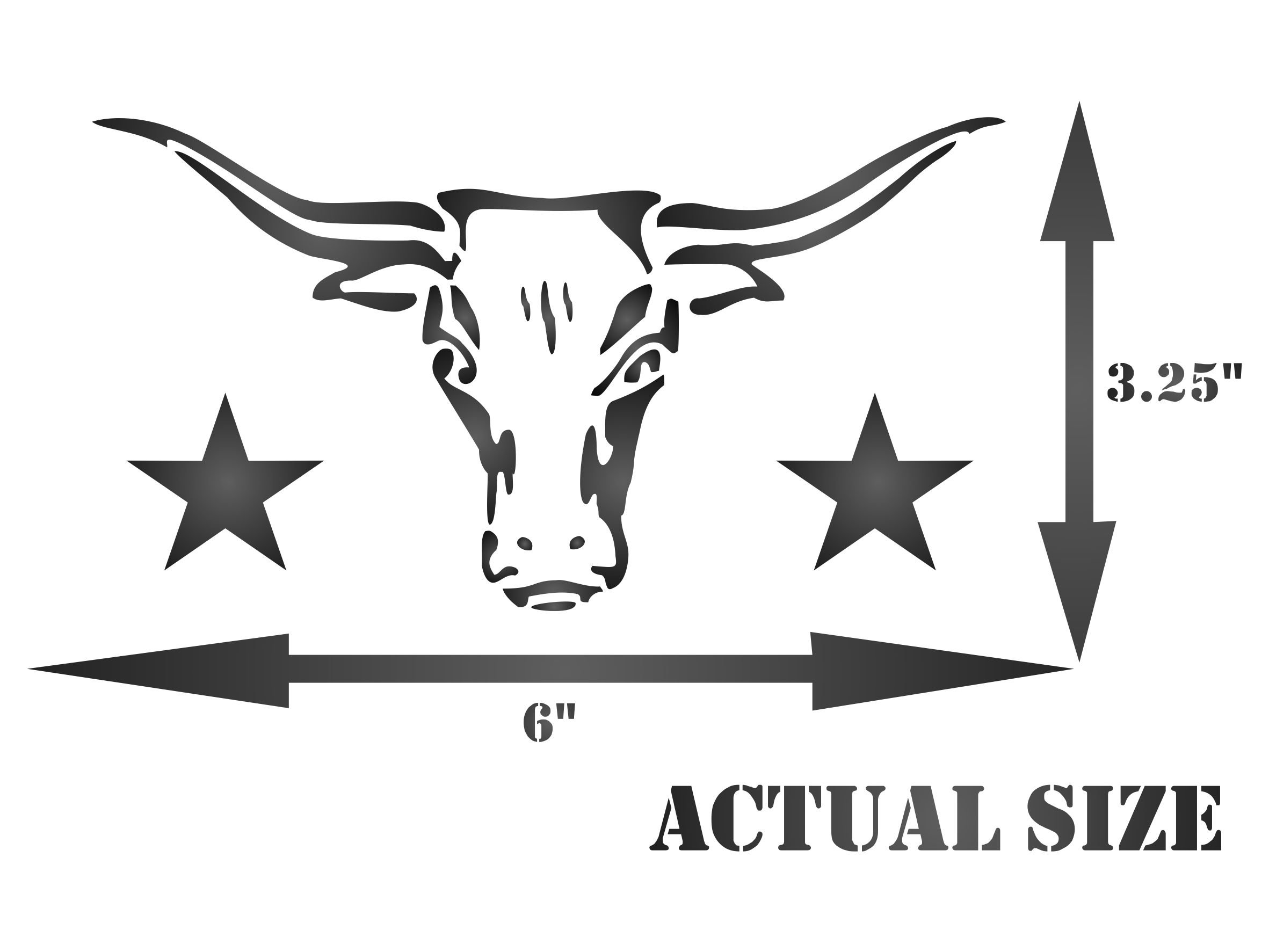 Longhorn Skull Stencil