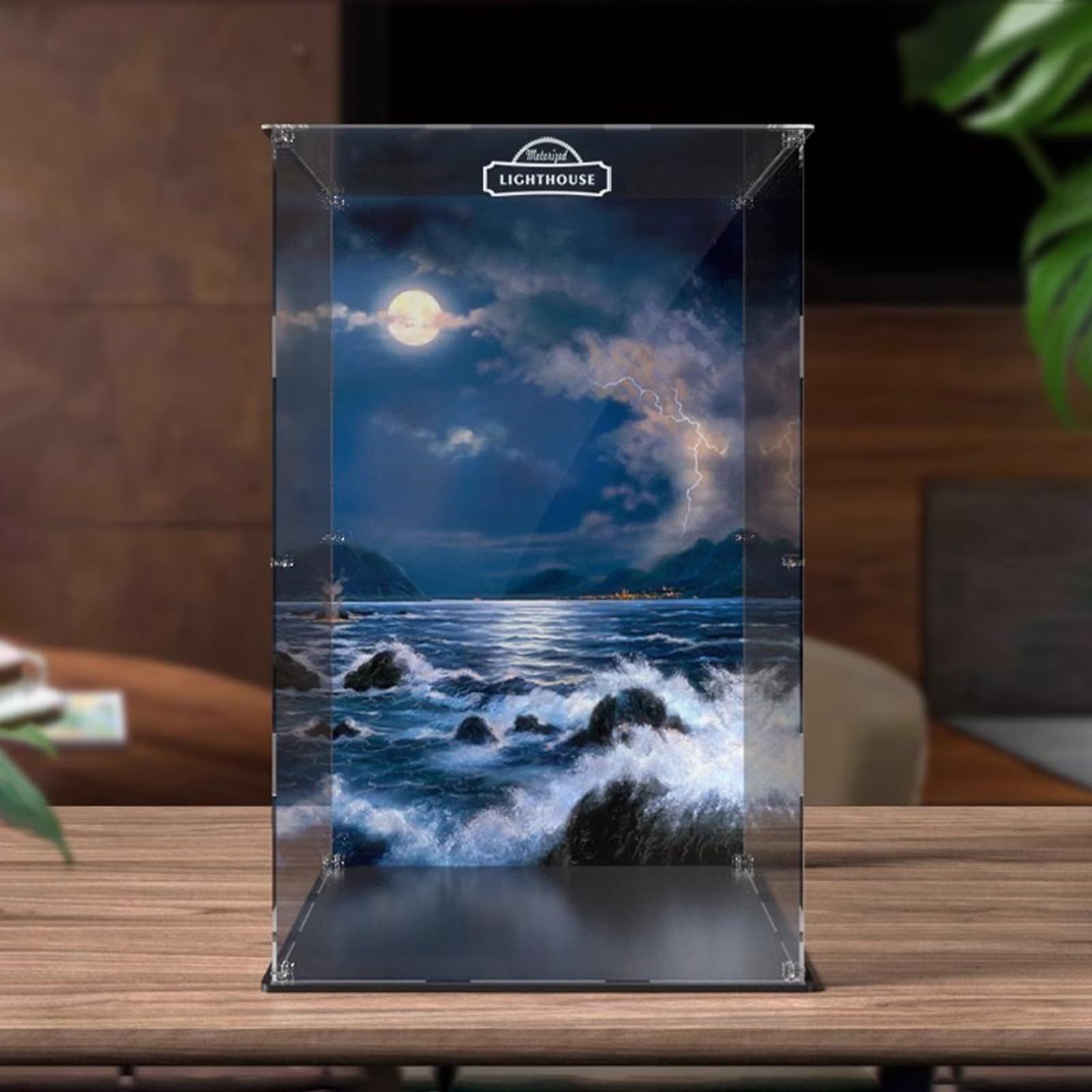 Vitrine en acrylique pour Lego Ideas Phare motorisé 21335 – Vitrine, modèle de protection et de décoration avec rangement anti-poussière et objets de
