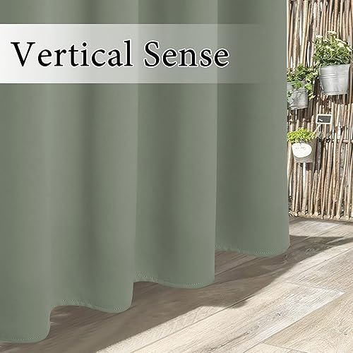 Miniatura 78 de RYB HOME Outdoor Curtains Blackout - 2 Panels Outside Curtains Waterproof Thermal Insulating for Patio Porch Garage Garden Gazebo Universal Biscotti