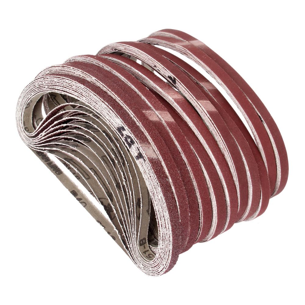 10 szt. 9 * 533mm taśmy szlifierskie 533 * 75mm taśma szlifierska 21 * 0,35 cala ekran szlifierski o gradacji 40 do 600 miękka ściereczka do szlifierki taśmowej, 60