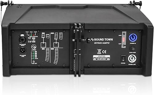 Miniatura 4 de Sound Town ZETHUS Series - Altavoz de línea dual de 6.5 pulgadas con amplificador de clase D, DSP, para salón, club, bar, teatro, restaurante,