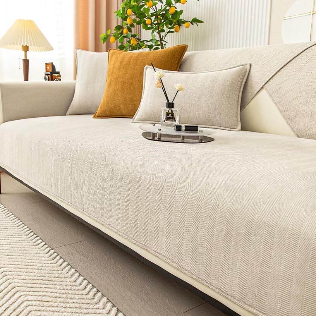 BohrenCL Sofa Covers 1 2 3 4 Seater, Non Slip Sofa Slipcovers, Couch Covers Washable for Sectional Sofa, Settee Covers for All Seasons, Sofa Protectors from Pets/Kids 70x150cm
