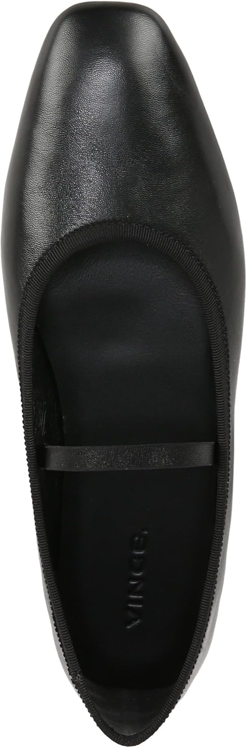 Vince Women's Vivian Mary Janes Flat, Taupe Clay Leather, 9