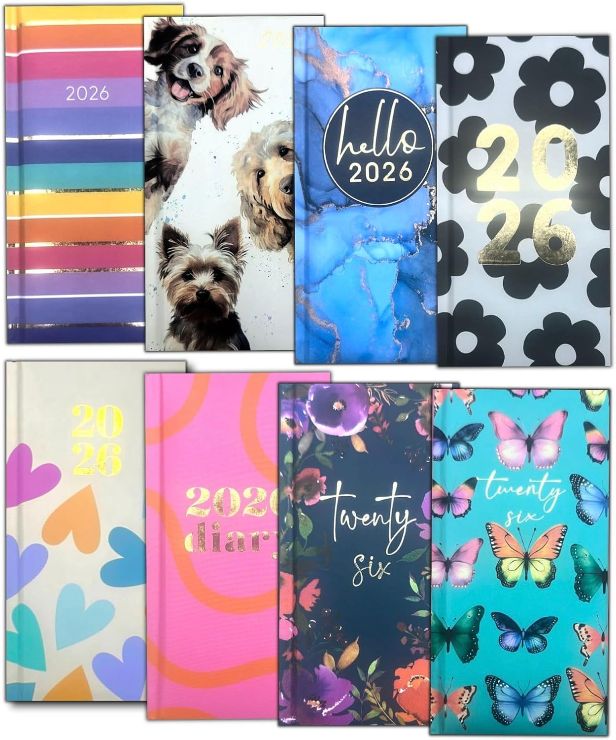 2024 Diary Pocket Size Week to View Diaries Full Year Journal Calendar Planner (Green Flowers)