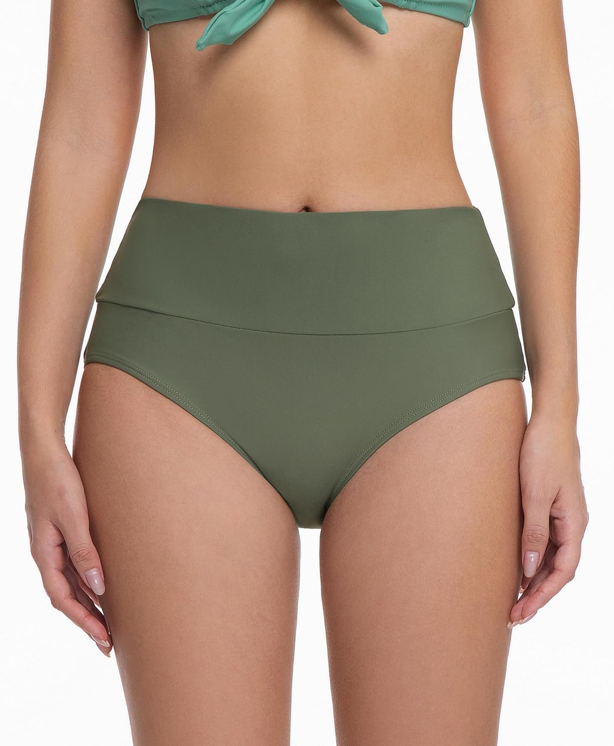 COCOPEAR Mid Rise Bikini Bottoms for Women Full Coverage Swim Bottoms for Women Bathing Suit Bottoms 2026