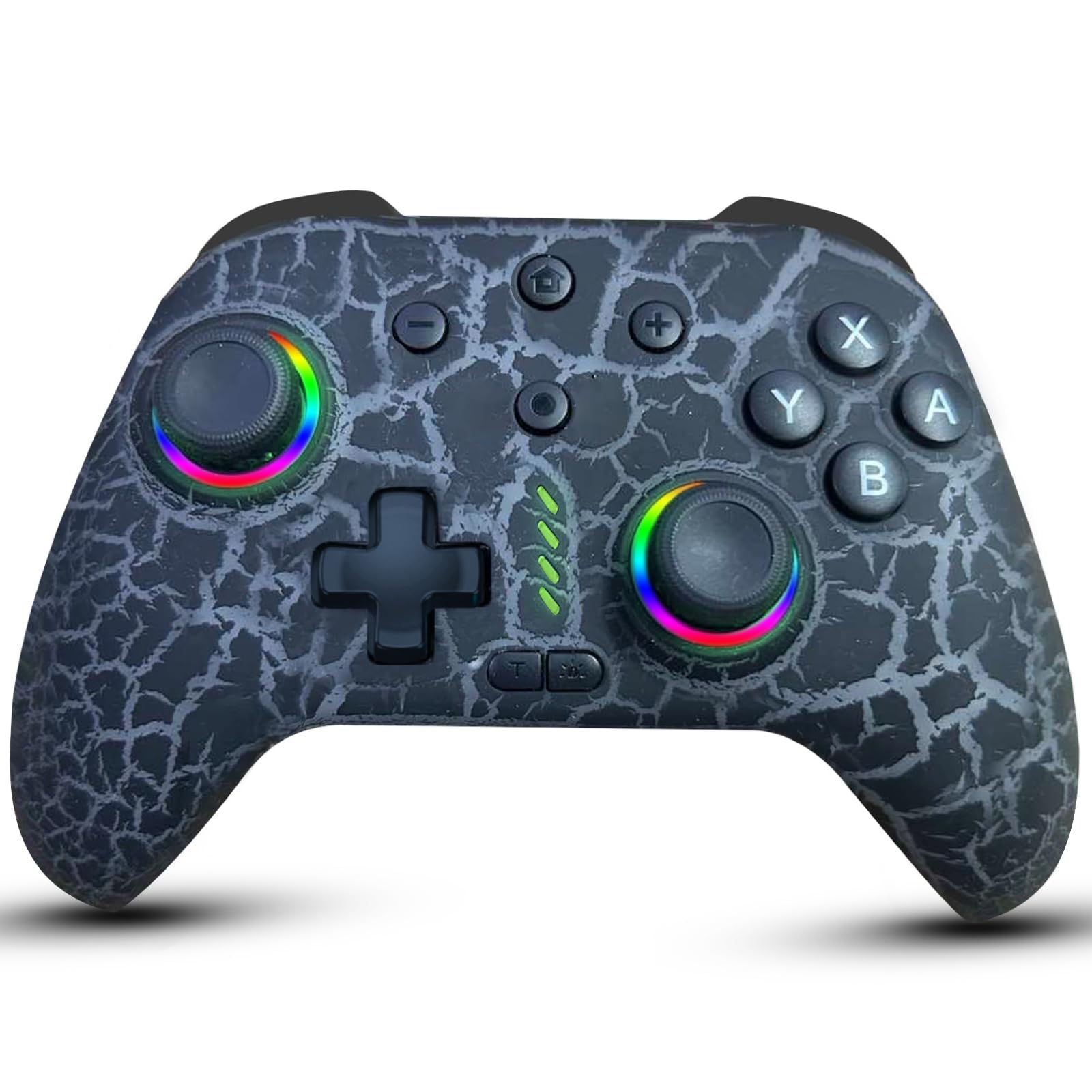 ZRZLMVP Switch Controller, Wireless Switch Pro Controller Compatibile con Switch/OLED/Lite, 1000 mAh Ricaricabile Telecomandi con 9 Colori LED, Wake Up, Turbo, Vibrazione