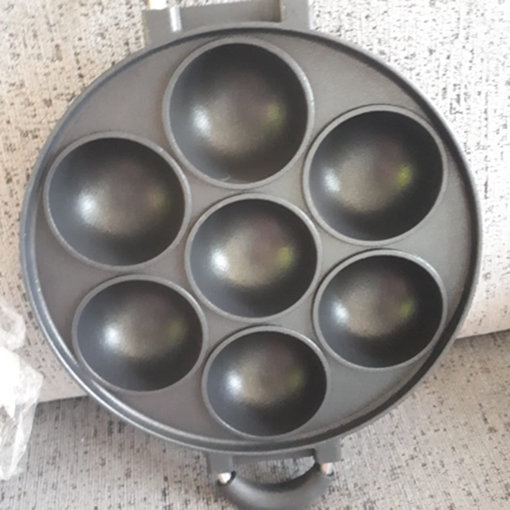 Energetic Padella da un 7 Fori Padella nel Ghisa Padella per Frittata Pentola Antiaderente per Colazione Pentola per Uova Stampo per Torta Pentole