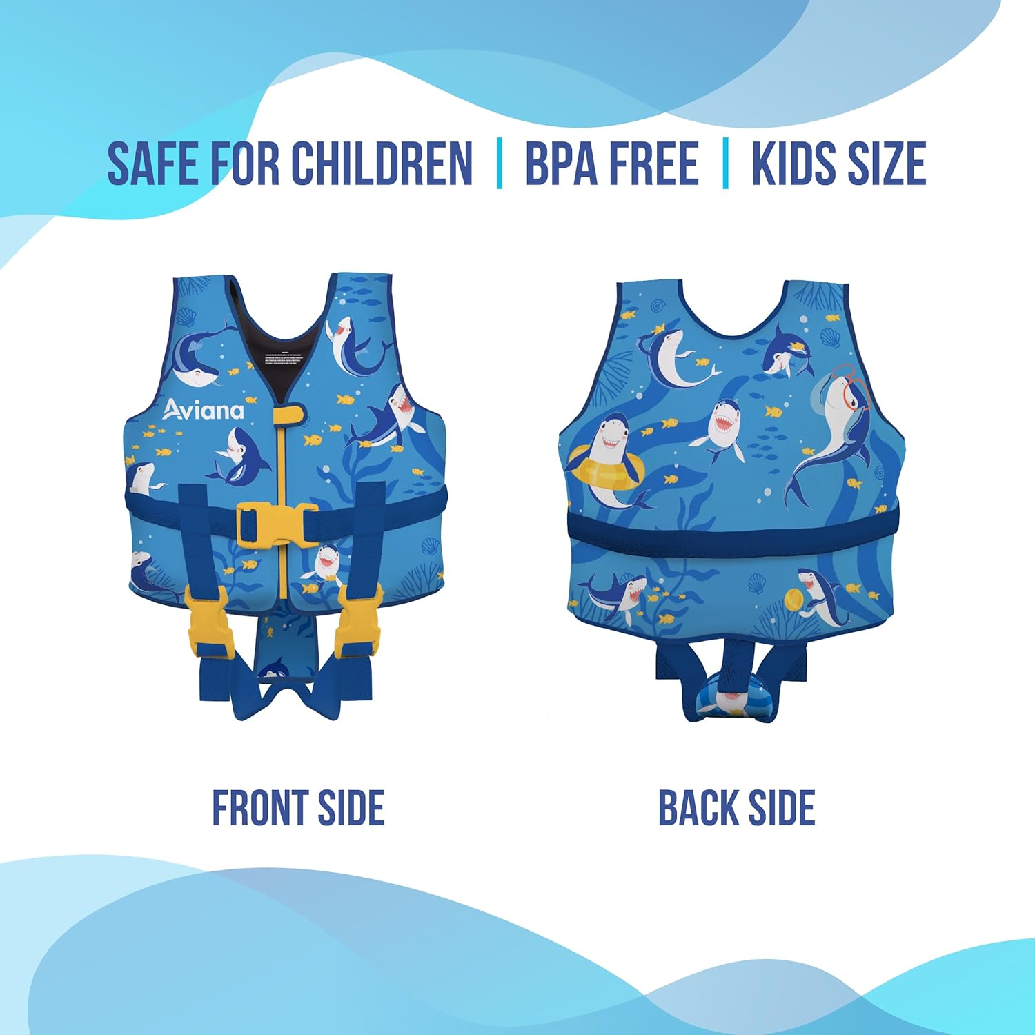 Toddler Swim Vest Floaties Jackets for Kids Pool Float Training to Swim or Fishing 33-60 lbs Boys Girls Vest