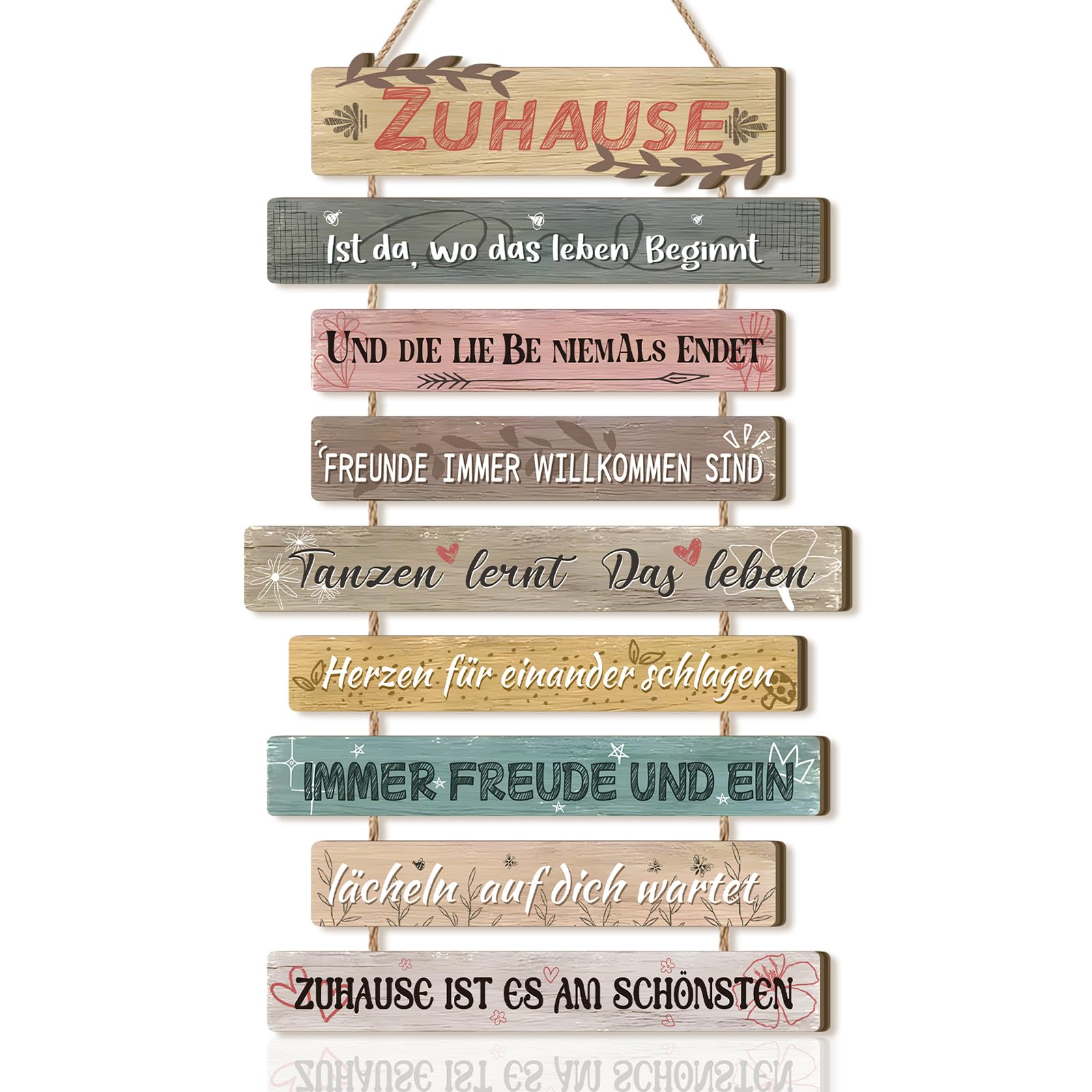 CHDITB Insirierende Wanddeko Wandbild, Motivierende Familienregeln Lebenseinstellung,Schild Familie,Glaube an Dich, Sei Immer Du Bist, Plankenschild Familienschild Deko,Wandekoration Geschenk
