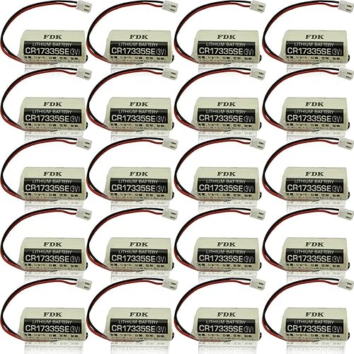 YICUAA (20 Pack) FDK CR17335SE 1800mah 2/3A 3V for FDK CR17335SE 3V Epson Robot Controller RC Series Battery R13B060003