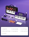 Synido 25 Key USB MIDI Keyboard Controller with Drum Pads, Professional Mini Midi Keyboard with OLED Screen, Beat Maker Machine for Music Production, Purple, TempoKEY K25