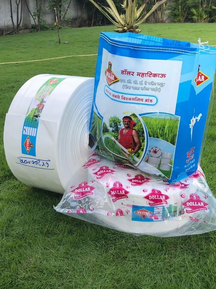 Dollar HDPE Lay Flat Tube, White, 60 Metres, Flexible Design for Water Supply and Irrigation (4 inch (100mm))-picture-10